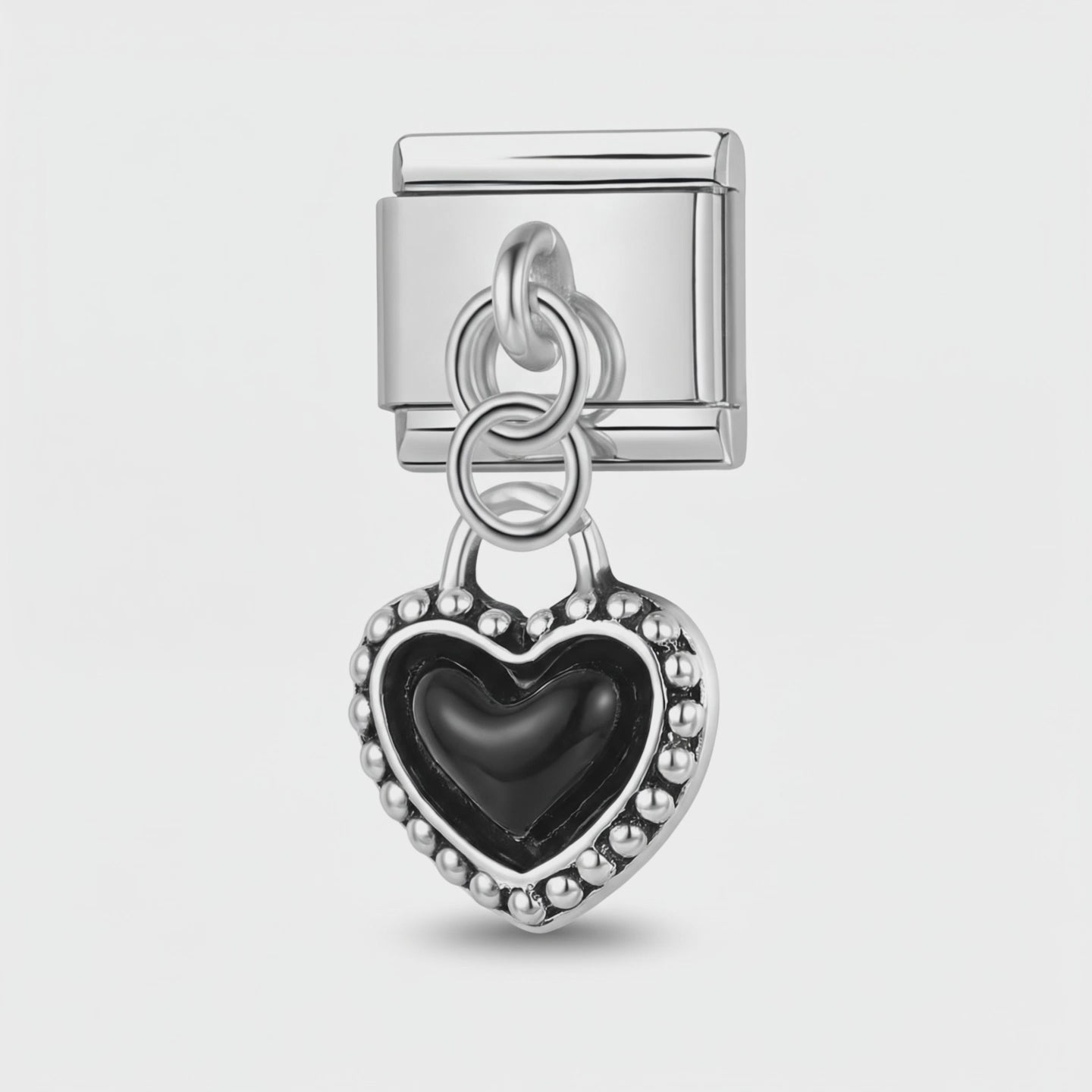 Video del Charm Corazón Negro (Colgante, Plateado)