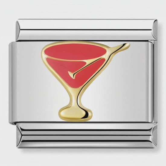 Video del Charm Vino Coctel Martini (Plateado)