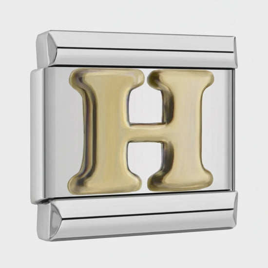 Video del Charm Letra H (Plateado)