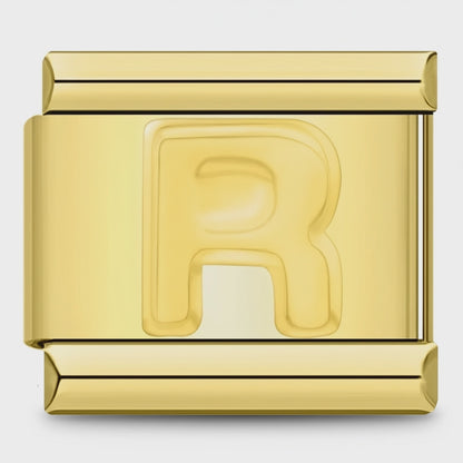 Video del Charm Letra R (Dorado)