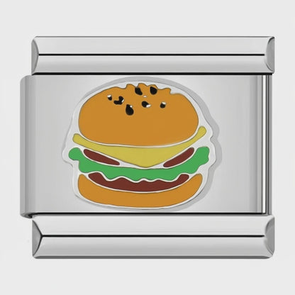 Video del Charm Hamburguesa (Plateado)