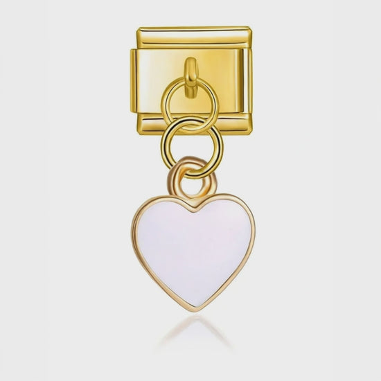 Video del Charm Corazón dorado (Blanco)