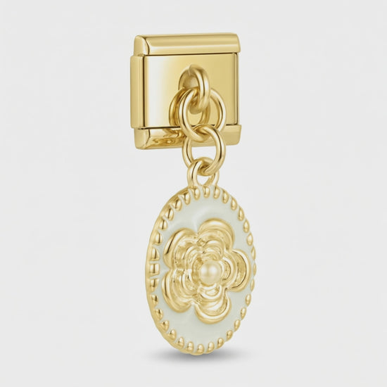 Video del Charm Colgante Flor Dorado