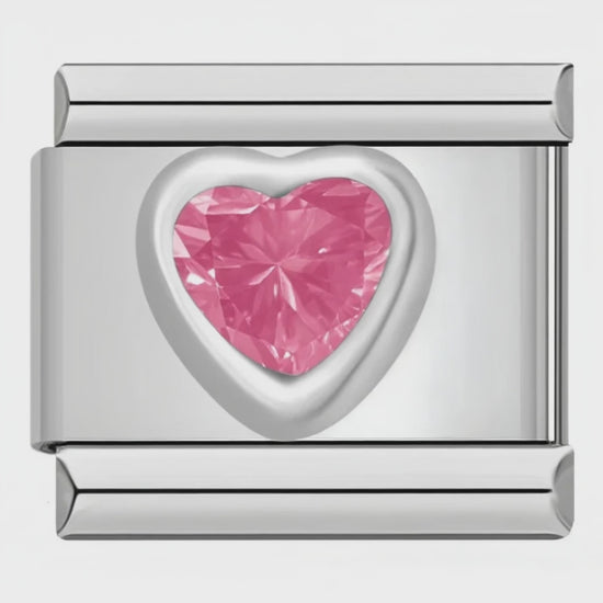 Video del Charm Corazon Brillo Rosa (Pequeño)