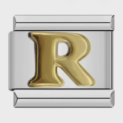 Video del Charm Letra R (Plateado)
