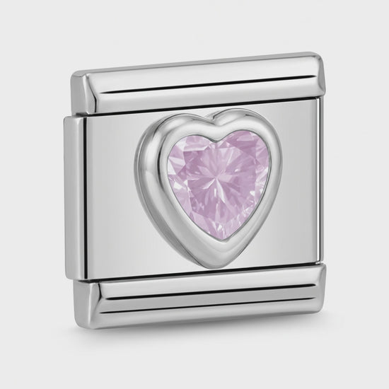 Video del Charm Corazon Brillo Morado (Lila Claro)