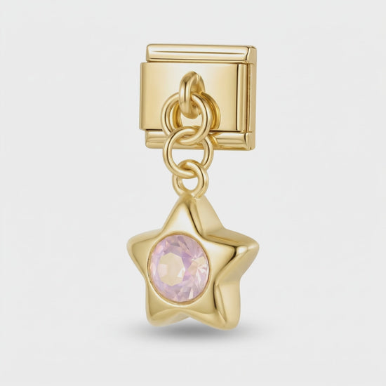 Video del Charm Estrella Dorada Rosa
