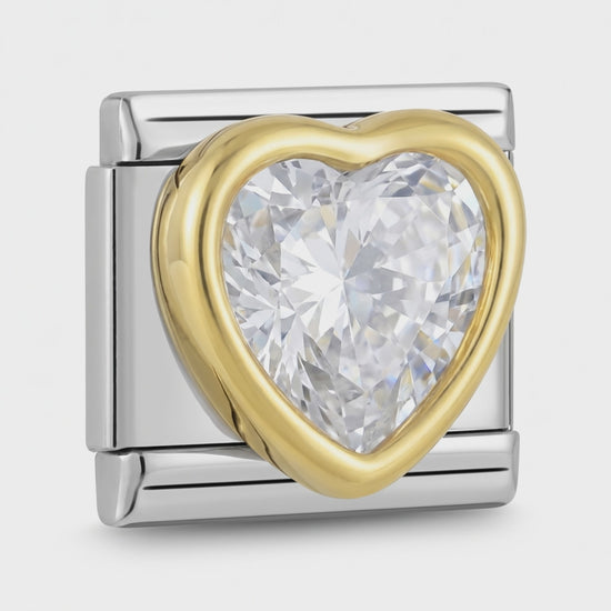 Video del Charm Corazon brillante (Blanco)