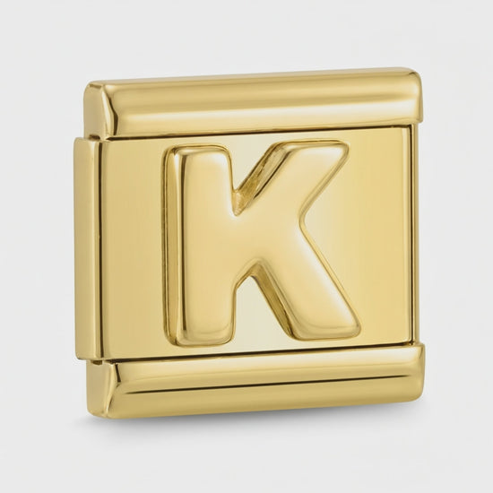 Video del Charm Letra K (Dorado)