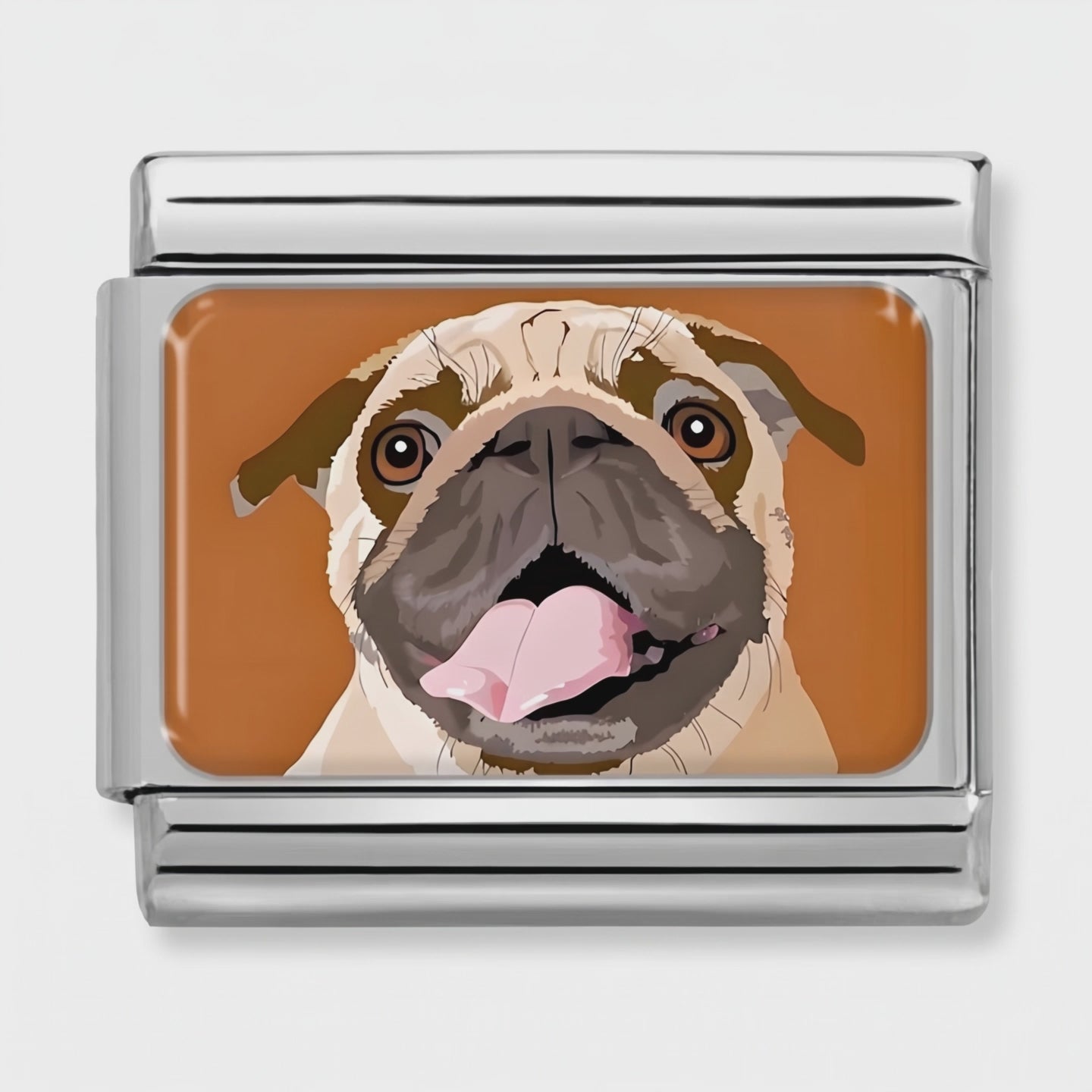 Video del Charm Perro Pug (Fondo Naranja)