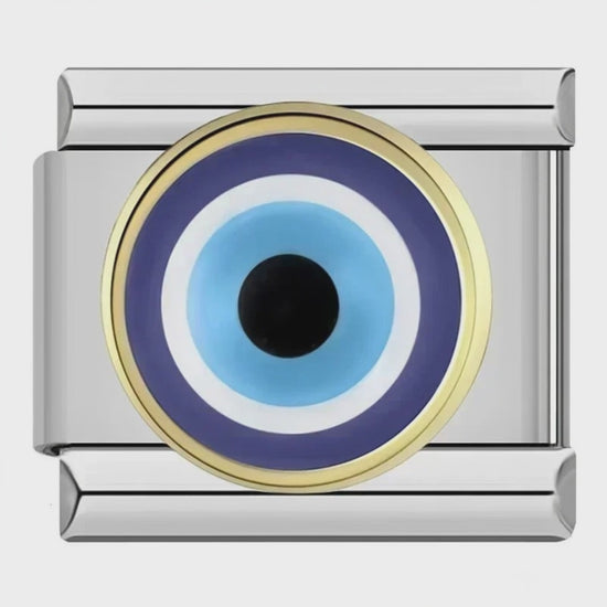 Video del Charm Ojo Turco (Azul Marino, Plateado)