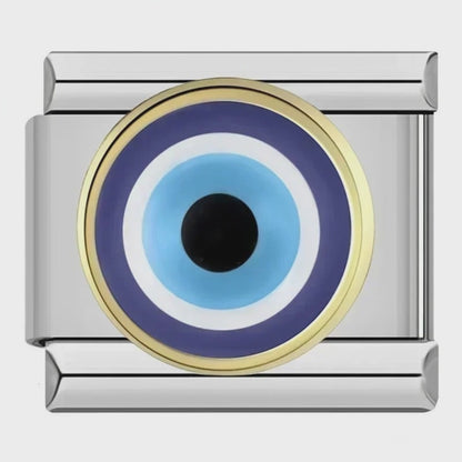 Video del Charm Ojo Turco (Azul Marino, Plateado)