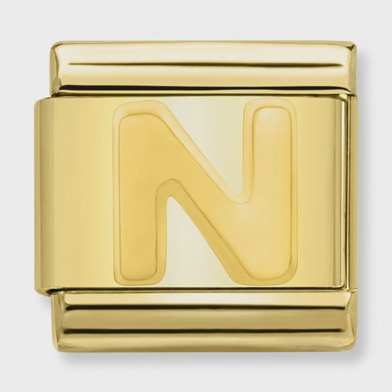 Video del Charm Letra N (Dorado)