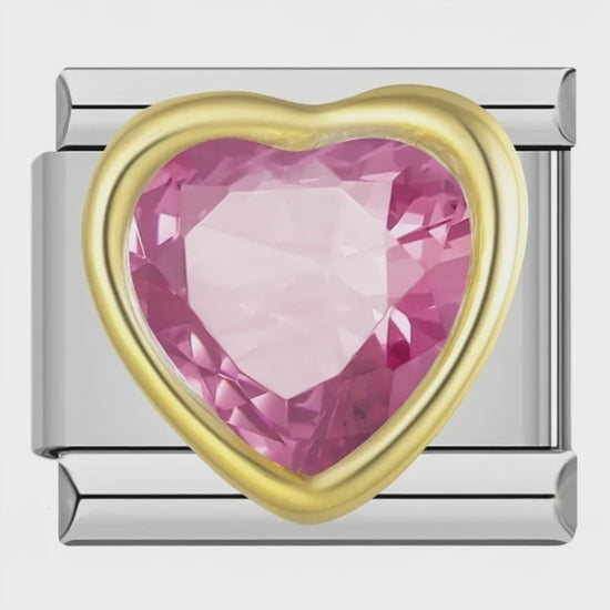Video del Charm Corazon Brillo Rosa (Grande)