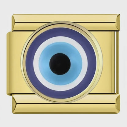 Video del Charm Ojo Turco (Azul Marino, Dorado)