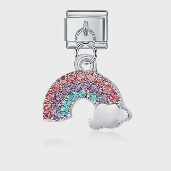 Charm Colgante arcoíris (Plateado) – video