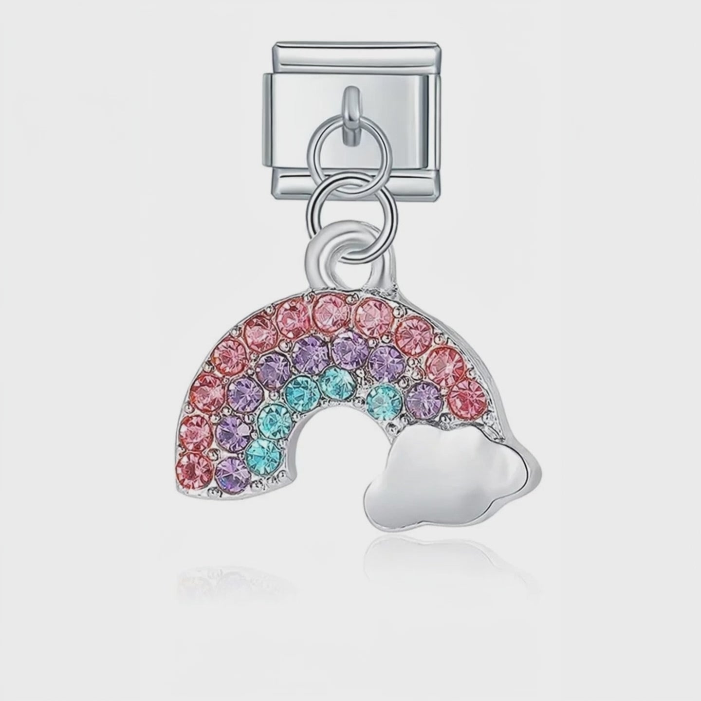 Charm Colgante arcoíris (Plateado) – video