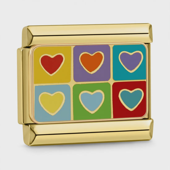 Video del Charm Corazones de Colores (Dorado)