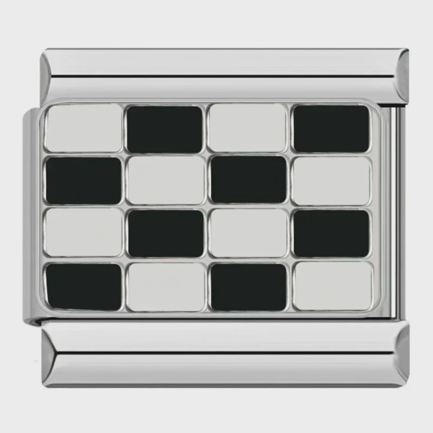 Video del Charm Ajedrez / Bandera Formula 1 (Plateado)