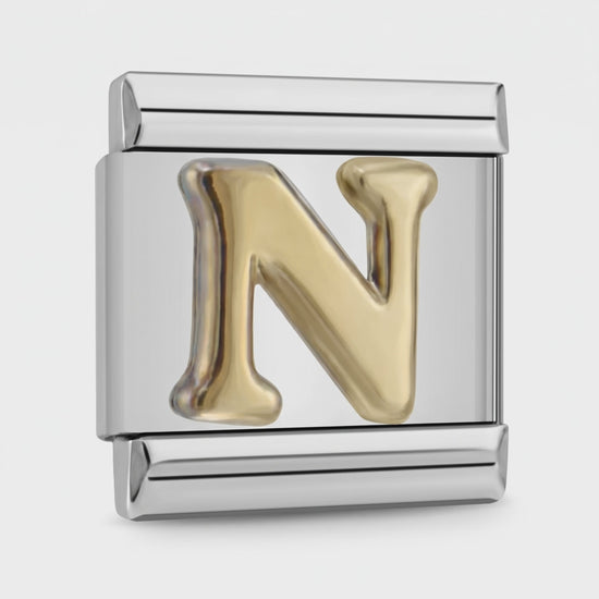 Video del Charm Letra N (Plateado)